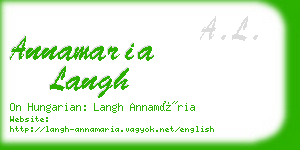 annamaria langh business card